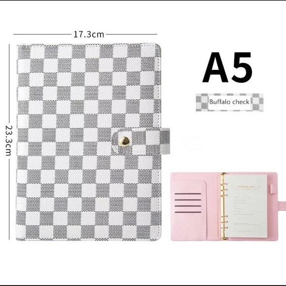 Luxury Checkered A5 Agenda Planner- Planer Cover - Picture 4 of 11